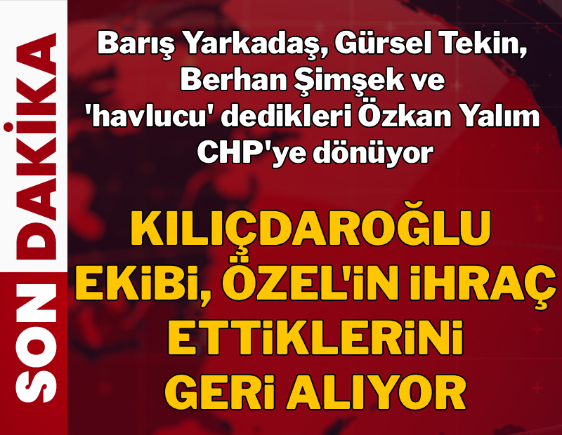 CHP'den ihraçların tamamı iptal edildi