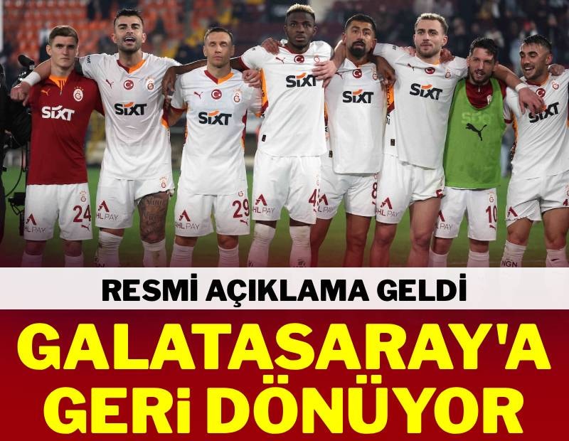 Elias Jelert Galatasaray’a geri dönüyor! Kulübü resmen duyurdu