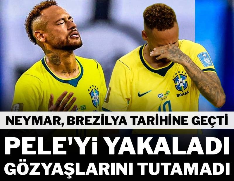 Brezilyalı Neymar tarihe geçti! Pele’nin rekoruna ortak oldu