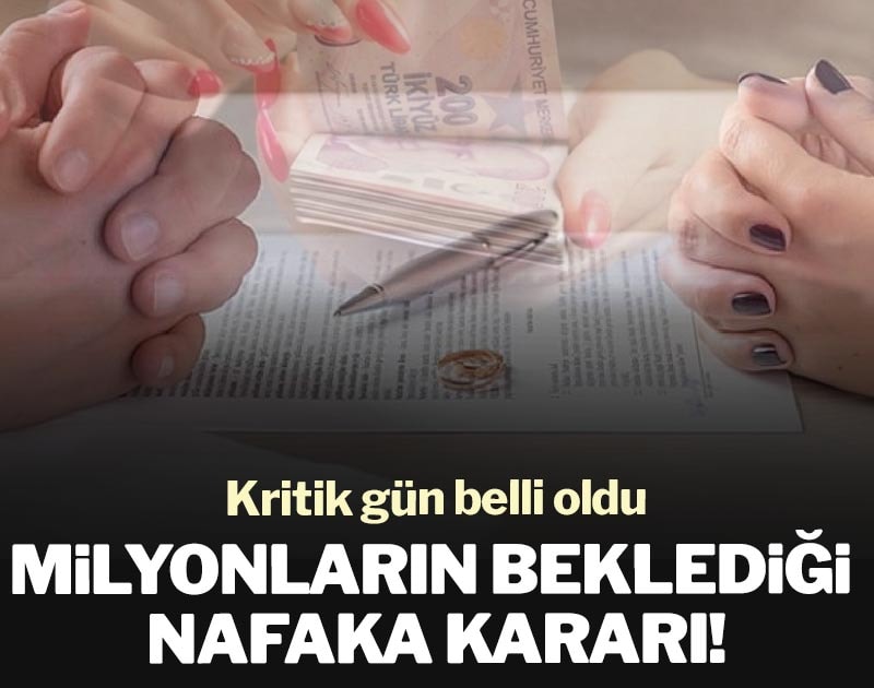 Milyonların beklediği nafaka kararı! Kritik gün belli oldu