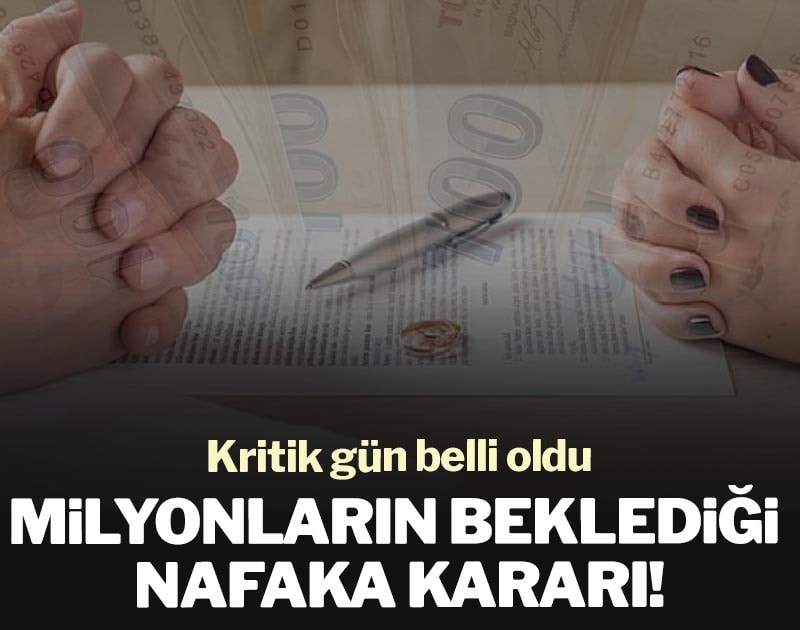 Milyonların beklediği nafaka kararı! Kritik gün belli oldu