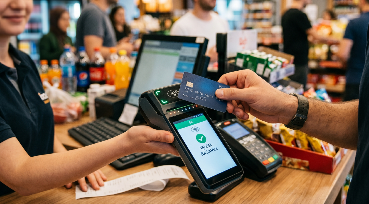 Banka kartından temassız ödeme yapan yandı
