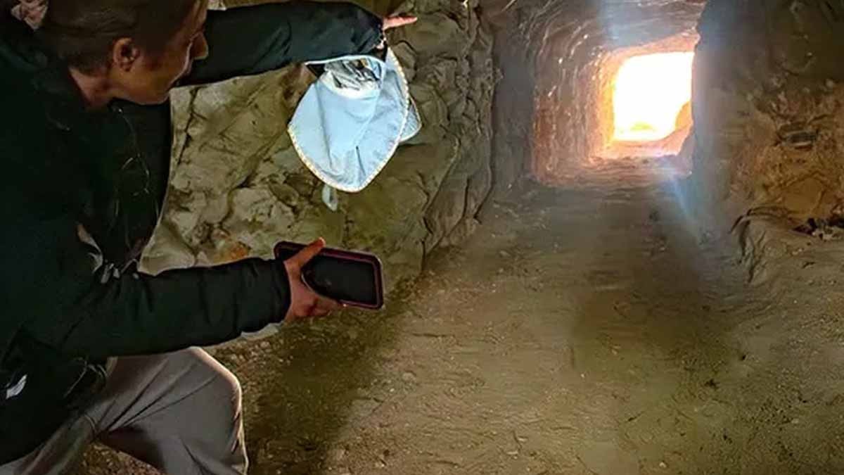 İşçiler yeni yerleşim yeri inşa ederken malozlarla gizlenmiş 50 metrelik bir tünel buldular