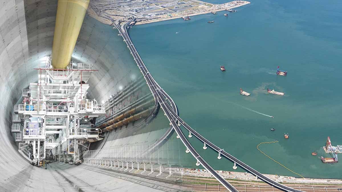 2 yapay ada kullanarak denizin altına 6 kilometrelik tünel yaptılar