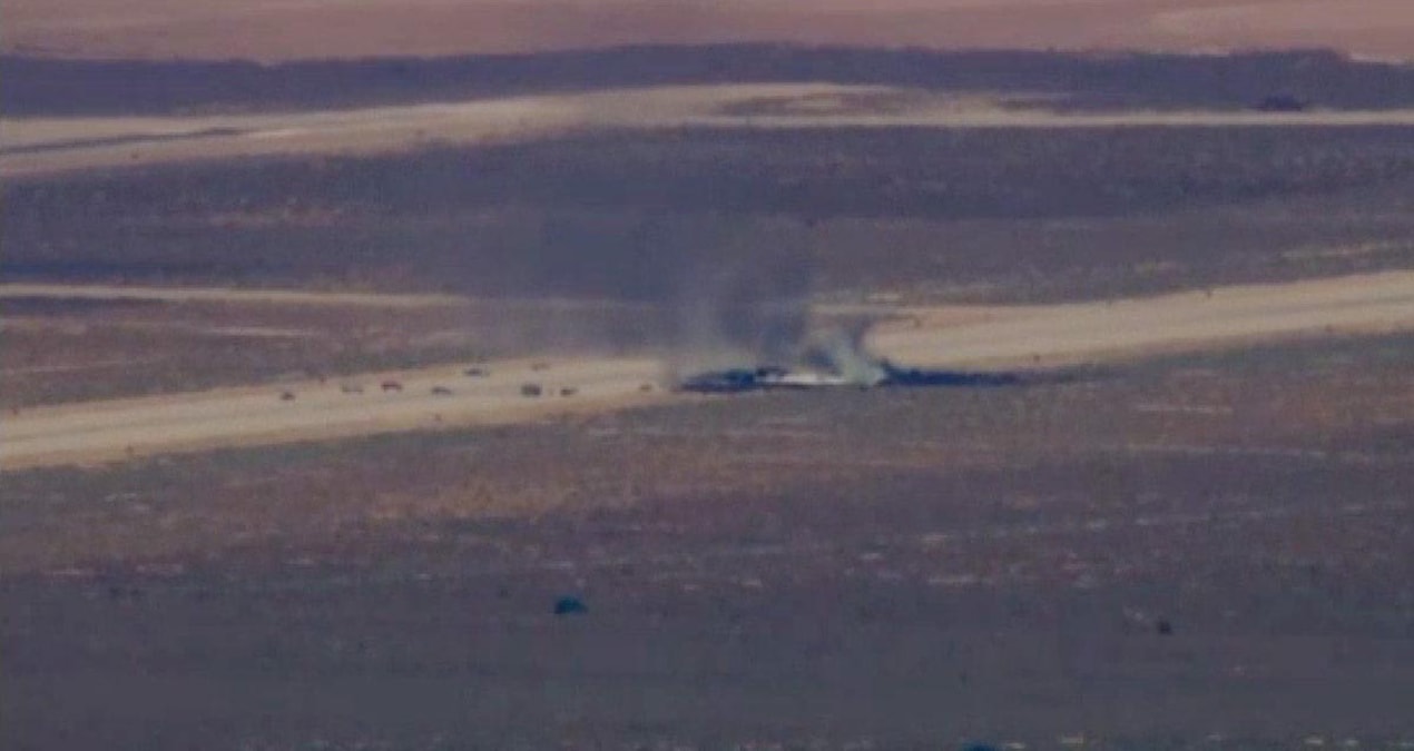 ABD bombardıman uçağı kalkıştan kısa süre sonra çakıldı