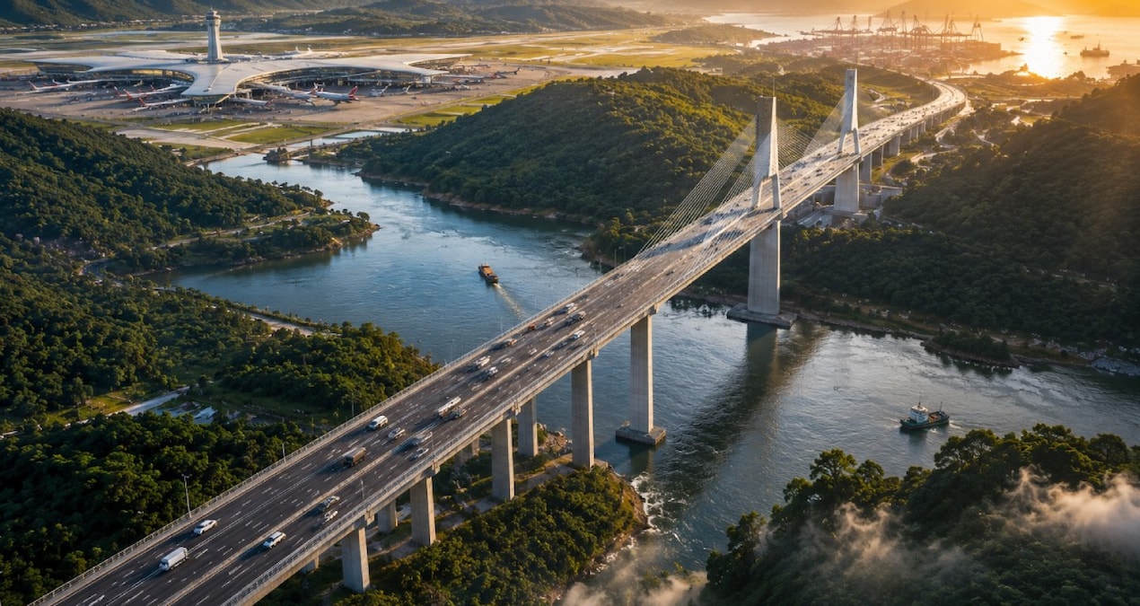 8 şeritli köprü için çalışmalar başladı: Dağlık bölgeyi dev havalimanı ve limanlara bağlayacak