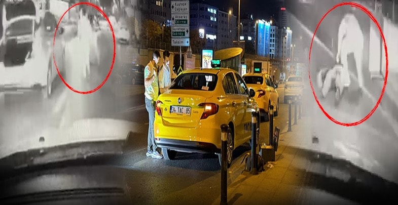 Tek yumrukla ölüm böyle geldi: Mecidiyeköy'deki taksi dehşeti kamerada