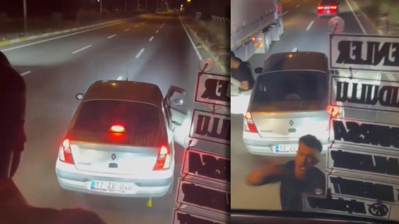 Trafik magandaları terör estirdi! İçi yolcu dolu otobüsün önünü kesip saldırdılar