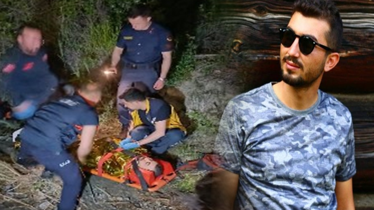 Paraşütüyle düştüğü dere yatağından 5 saat sonra kurtarıldı