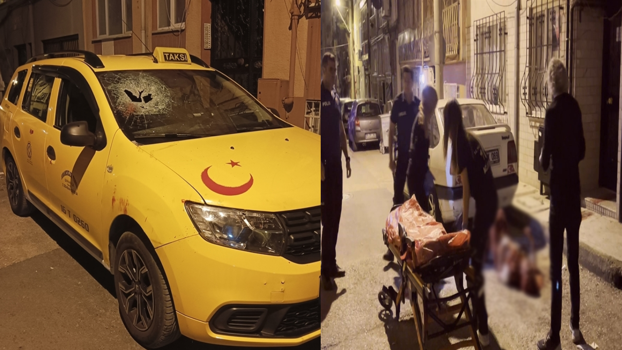 Sokak ortasında annesini öldürdü, taksiye kafa attı