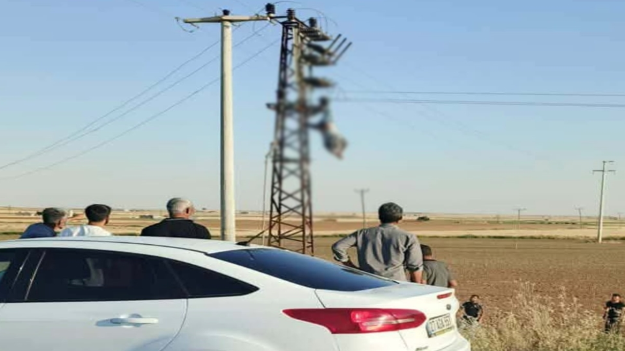 Elektrik direğinde facia: Akıma kapıldı asılı kaldı