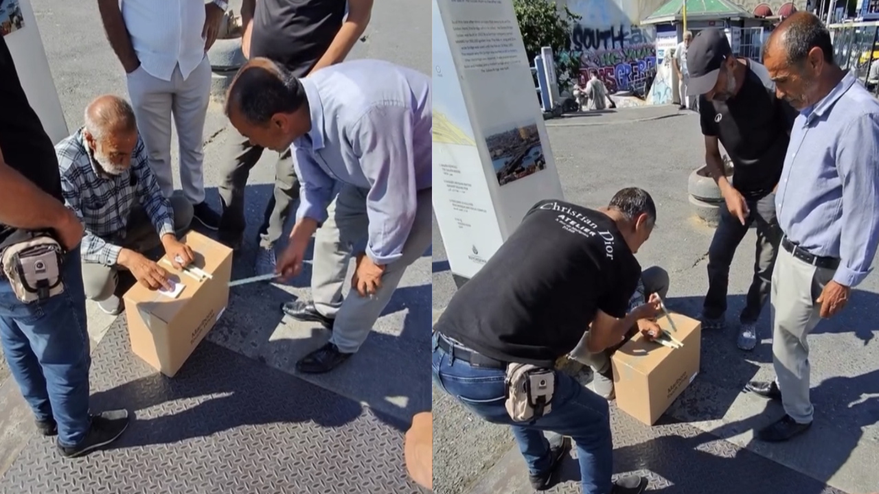 Galata Köprüsü’nde kumar oynattı; 'Money' diyerek euro istedi