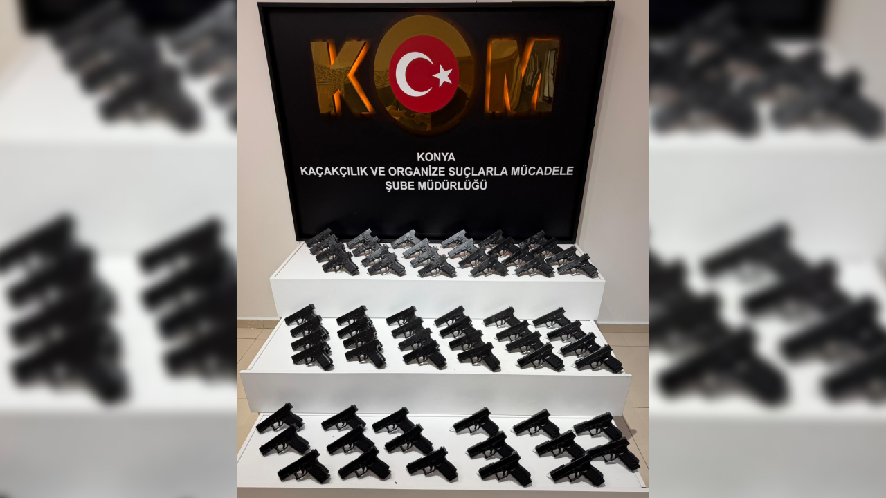 Konya'da ruhsatsız silah operasyonunda 2 şüpheli yakalandı