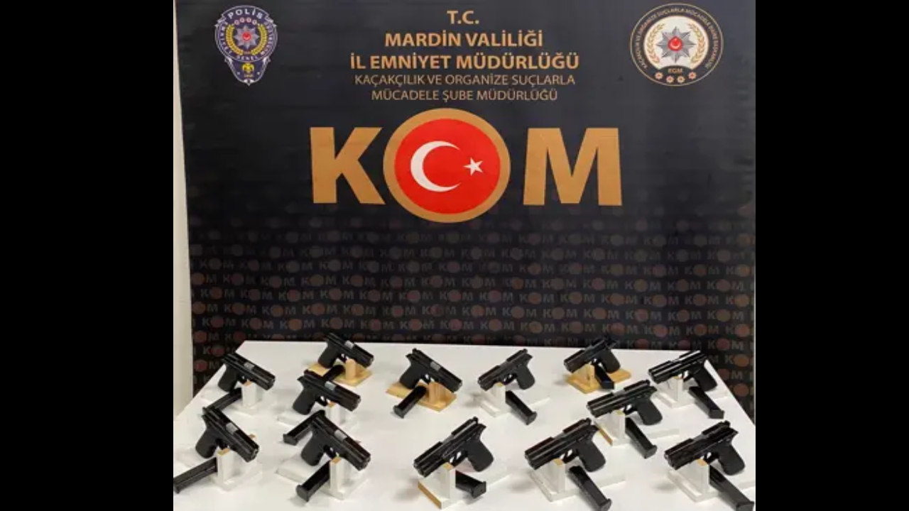 Mardin'de ruhsatsız 13 tabanca yakalandı