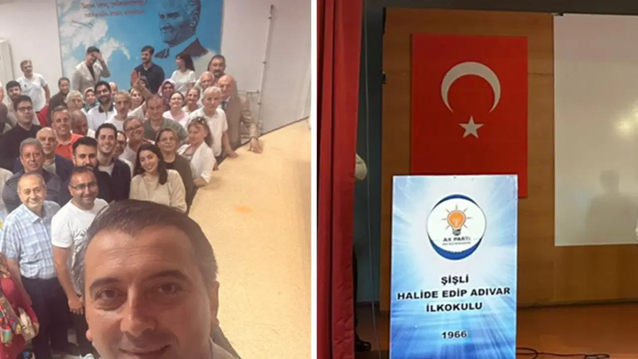 AKP'liler buluşma programı için ilkokulu kullandı