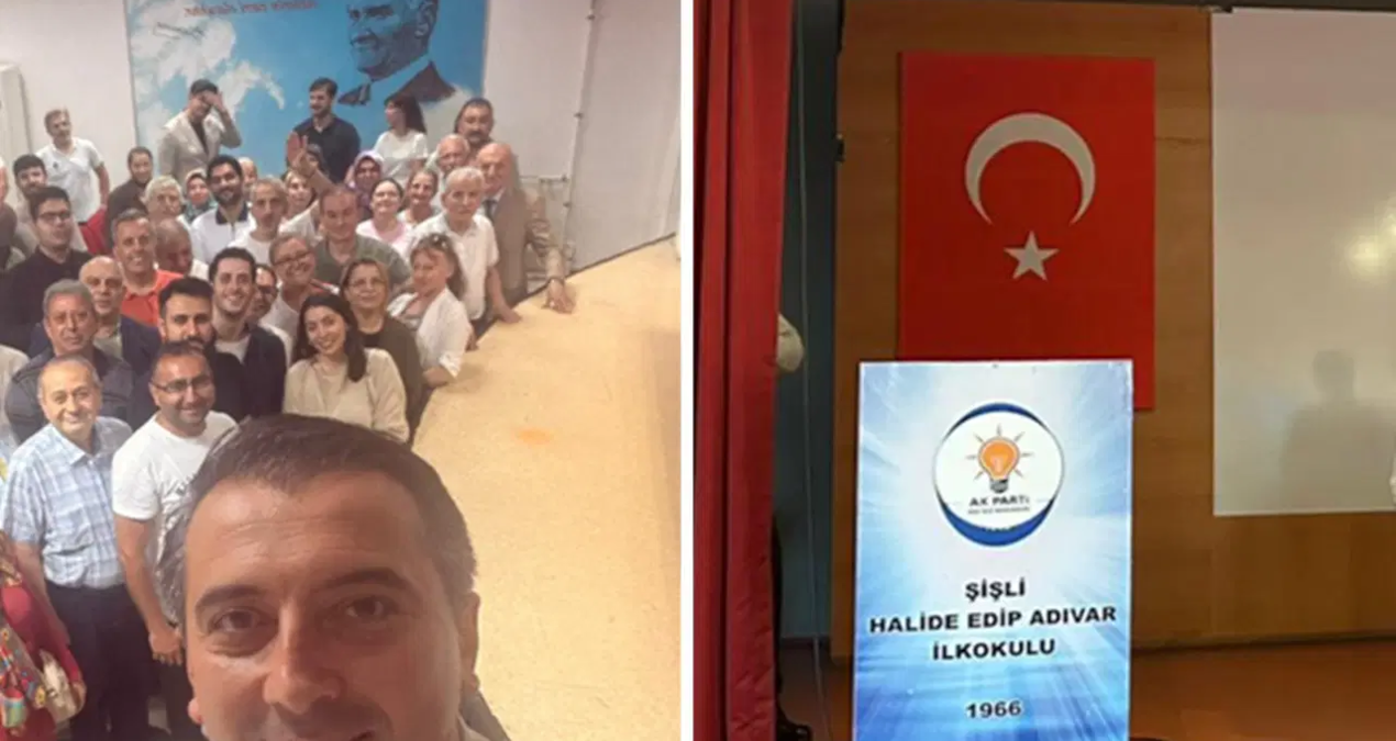 Şişli'deki ilkokulu AKP buluşması için kullandılar