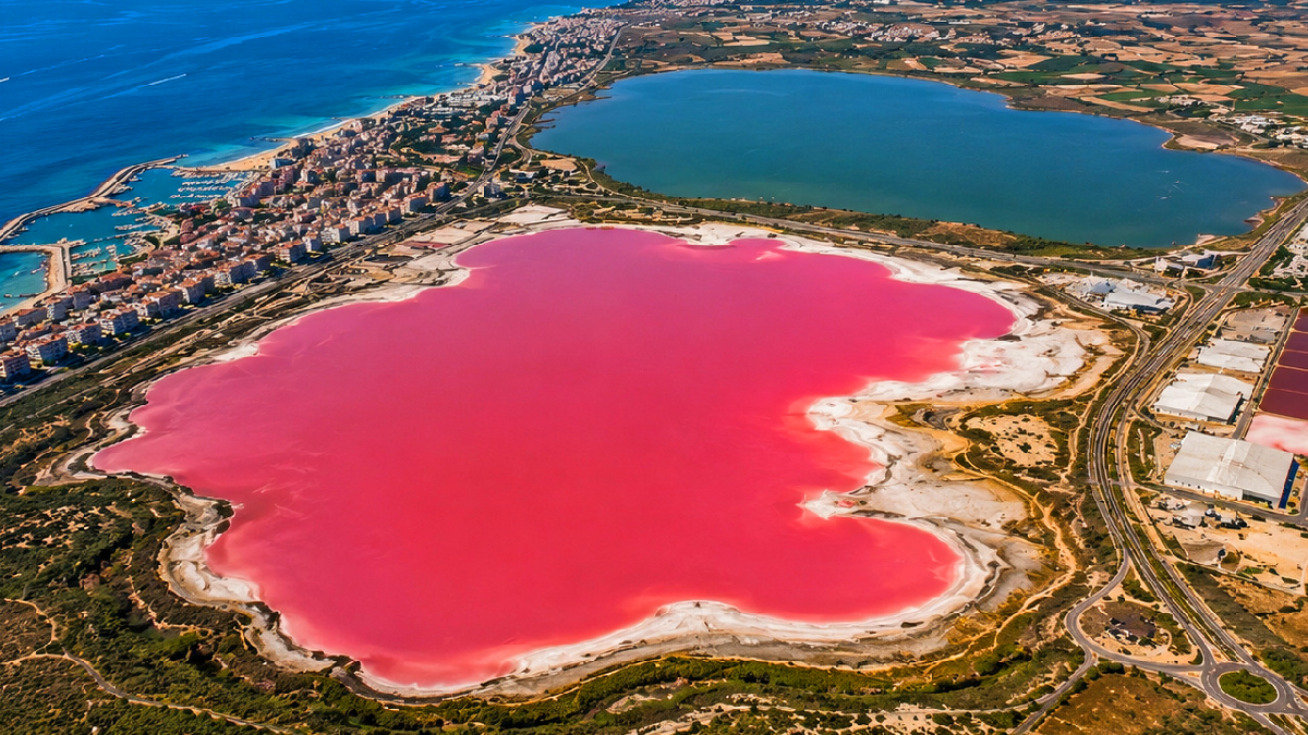 Dünyanın en ilginç gölü: Meğer bu yüzden pembe renkteymiş