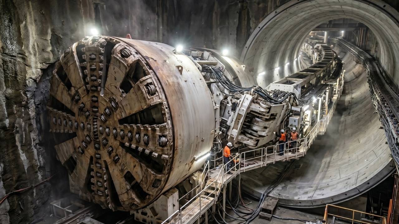 4 katlı bina büyüklüğündeki tünel açma makinesi ile şehrin kaderini değiştirecekler