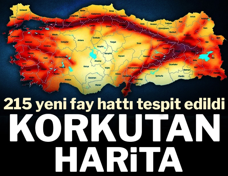 Korkutan Türkiye haritası: 215 yeni fay hattı tespit edildi