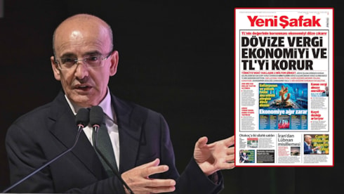 Yeni Şafak yine Mehmet Şimşek'e yüklendi! Döviz kazancından vergi istediİktidara yakın Yeni Şafak, Hazine ve Maliye Bakanı Mehmet Şimşek'in ekonomi yönetimini hedef alan yayınlarına bir yenisini ekledi. Gazete, bireylerin döviz kazançlarının vergilendirilmesini isteyerek kurdaki yükselişin ve enflas