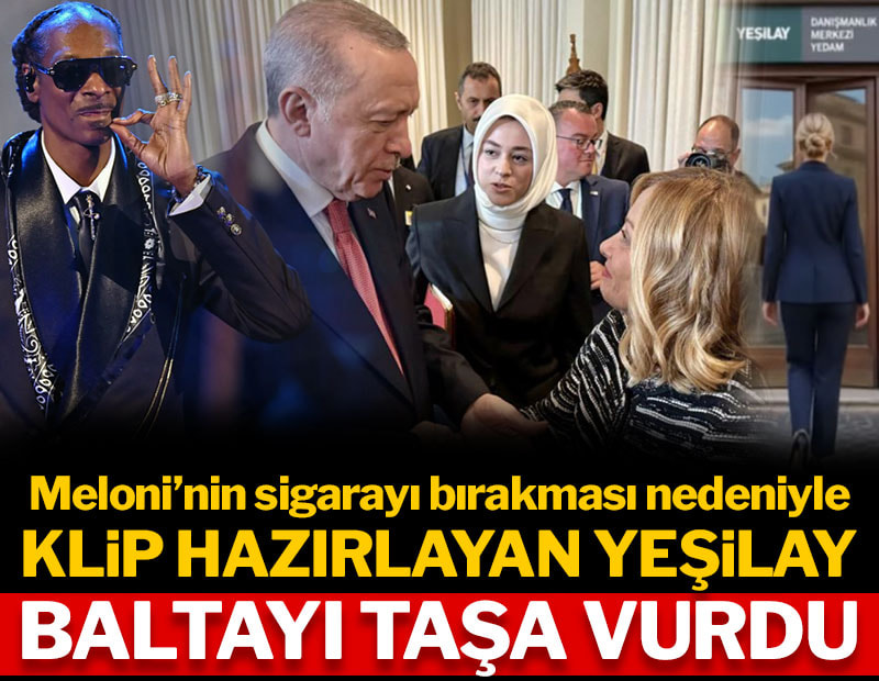 Meloni'nin sigarayı bırakması nedeniyle klip hazırlayan Yeşilay baltayı taşa vurdu