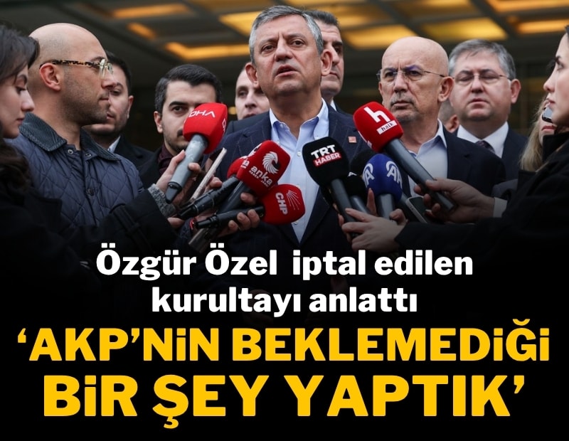 Özgür Özel kurultay sürecini anlattı; olağanüstü kurultay için tüzüğü işaret etti