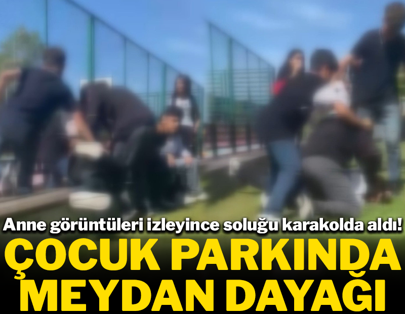 Anne görüntüleri izleyince soluğu karakolda aldı! Çocuk parkında meydan dayağı