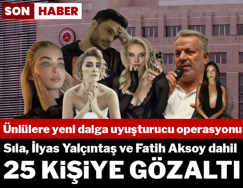 Son dakika... Ünlülere uyuşturucu soruşturmasında yeni dalga: Çok sayıda gözaltı