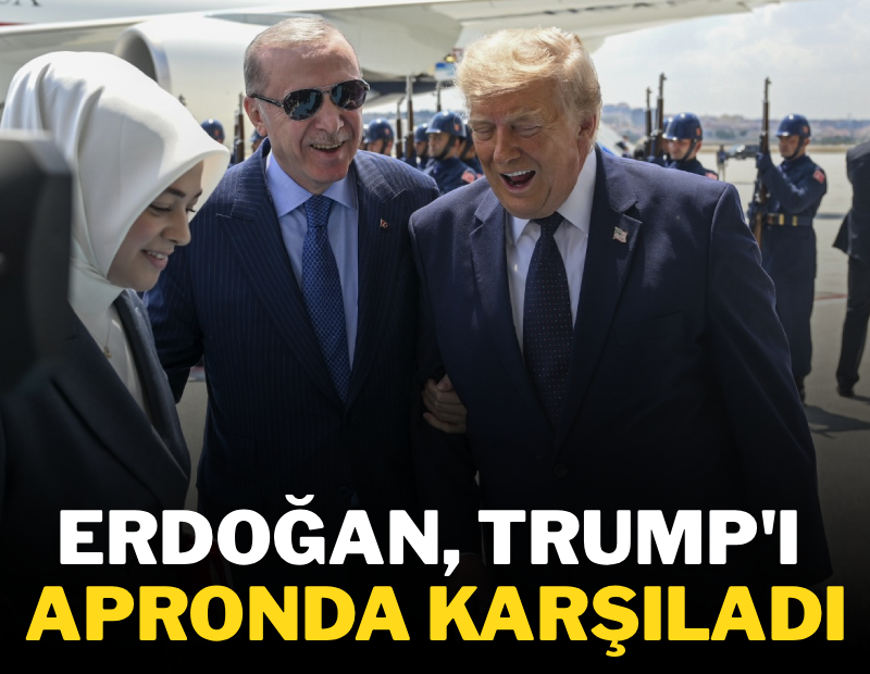 Erdoğan Trump'ı apronda karşıladı