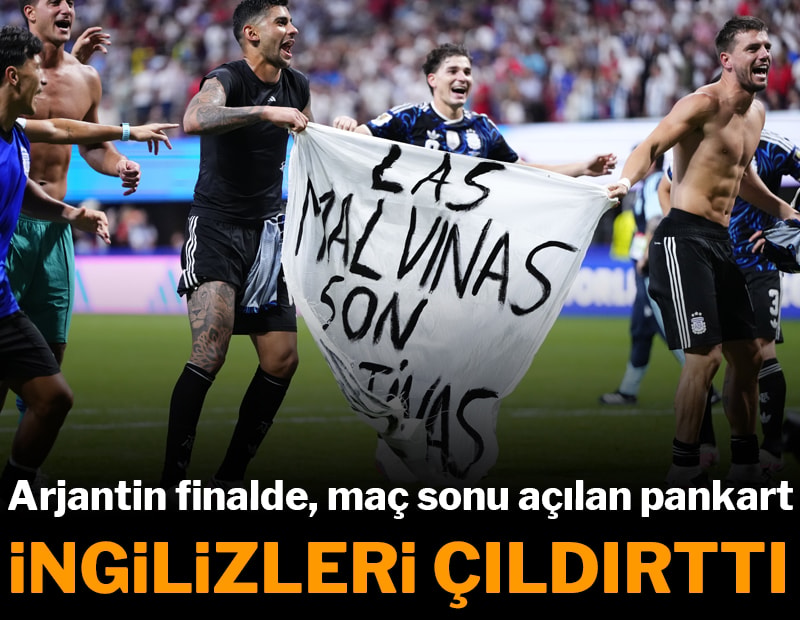 Arjantin finalde, maç sonu açılan pankart olay yarattı: Siyasi mesaj gündem oldu