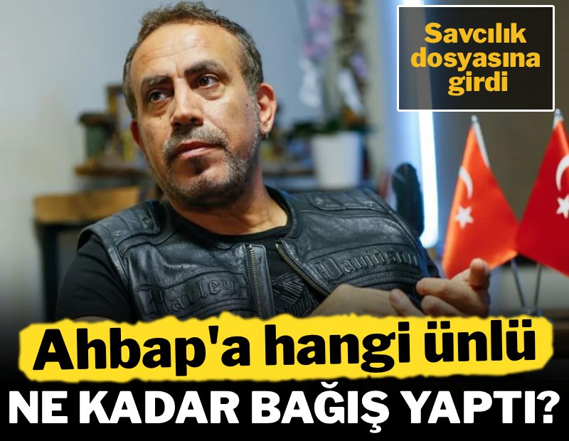 Savcılık dosyasına girdi: Ahbap'a hangi ünlü ne kadar bağış yaptı?