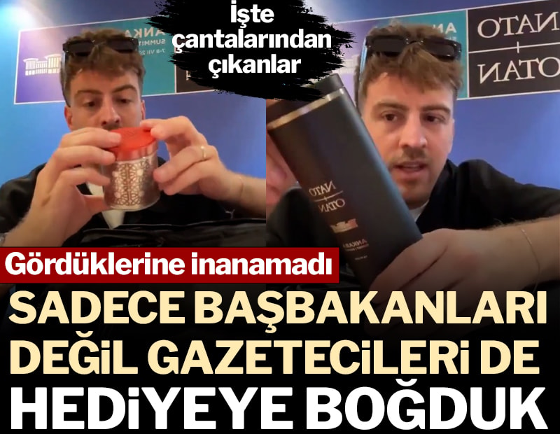 Sadece Başbakanları değil gazetecileri de hediyeye boğduk... Alman gazeteci gördüklerine inanamadı