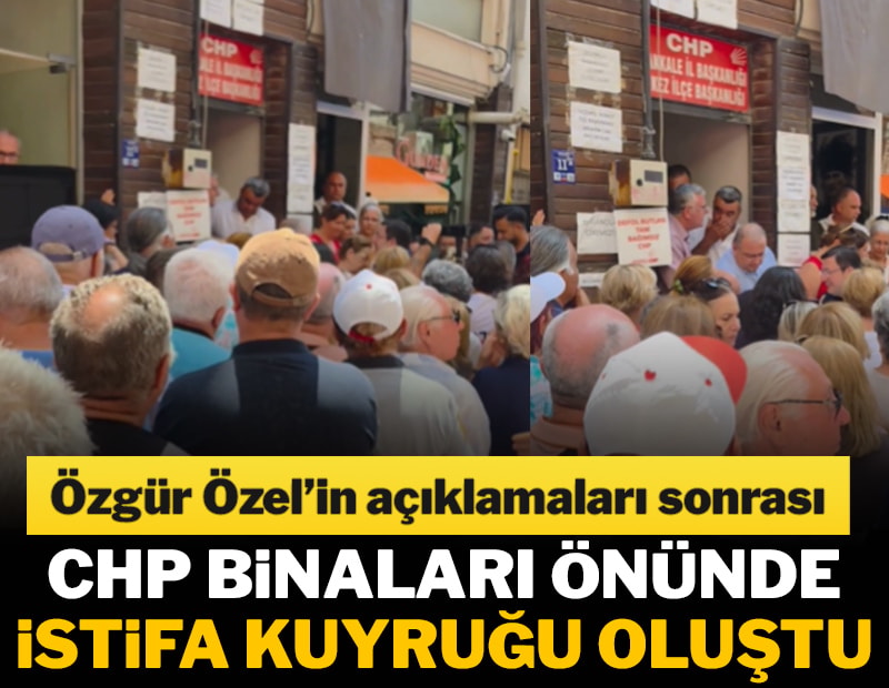 Özgür Özel'in açıklaması sonrası CHP'den istifa etmek için kuyruğa girdiler