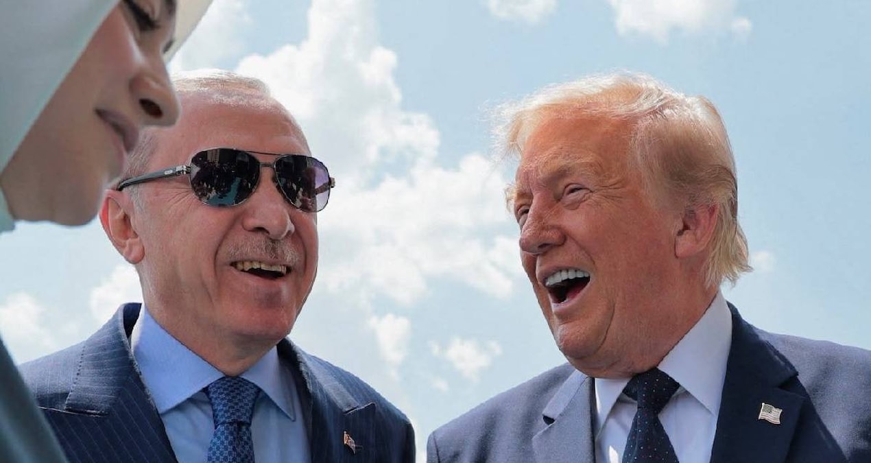 Trump ve Erdoğan'ın ilk konuşması kameralara yakalandı