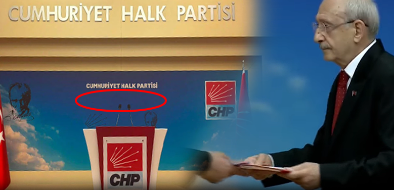 Kılıçdaroğlu'nun konuştuğu salonda dikkat çeken değişiklik