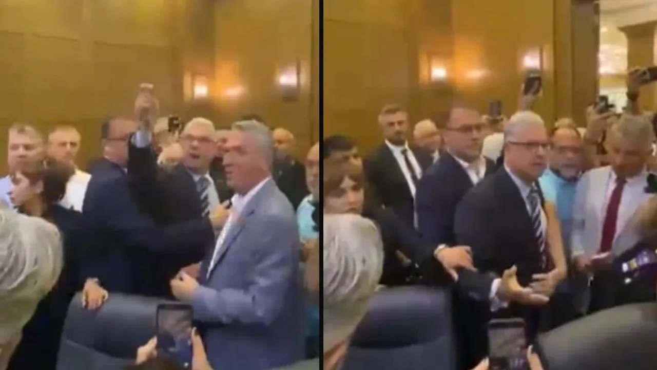 Su şişesi fırlatıldı