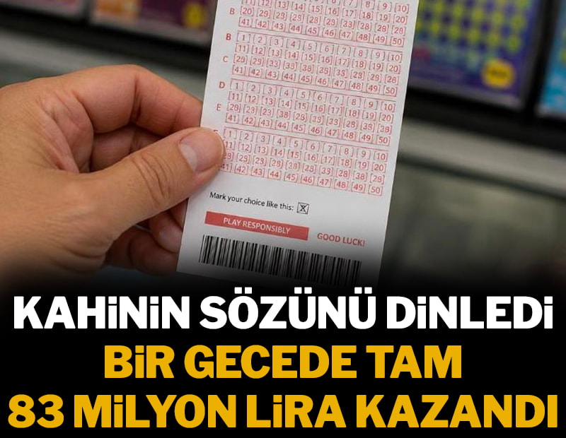Kahinin sözünü dinleyip oynadı: Piyangodan tam 83 milyon lira kazandı