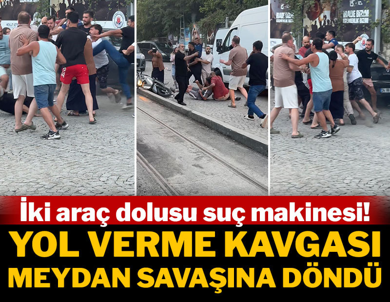 İki araç dolusu suç makinesi! Trafikte yol verme kavgası meydan savaşına döndü