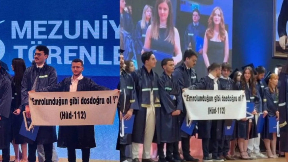 Yeditepe'deki 'ayetli pankart' tartışmasında yeni görüntüler ortaya çıktı