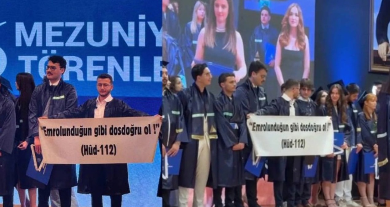 Yeditepe'deki 'ayetli pankart' tartışmasında yeni görüntüler ortaya çıktı
