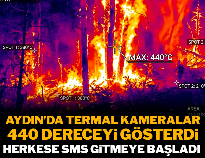 Burası Aydın! Termal kameralar sıcaklığı 440 derece ölçtü