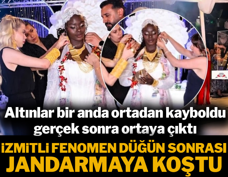 Düğününde altın şov yapan İzmitli fenomen balayında jandarmaya koştu