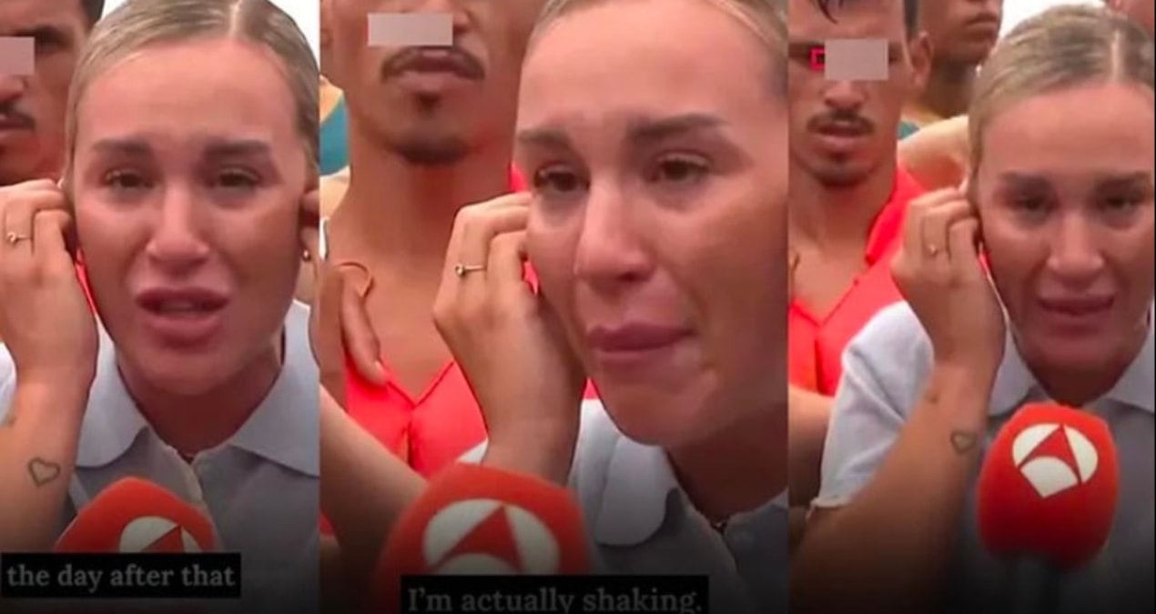 İspanya'da canlı yayına bağlanan kadın ağlayarak yardım istedi
