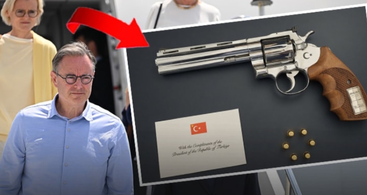 Erdoğan'ın hediye verdiği tabancaya Belçika polisi havalimanında el koydu