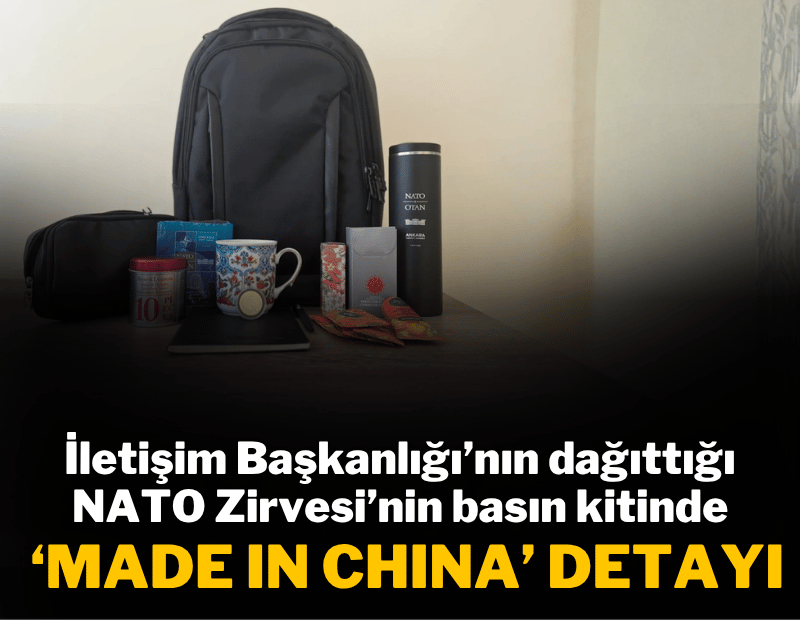 NATO Zirvesi'nin basın kitindeki termosun menşei Çin çıktı