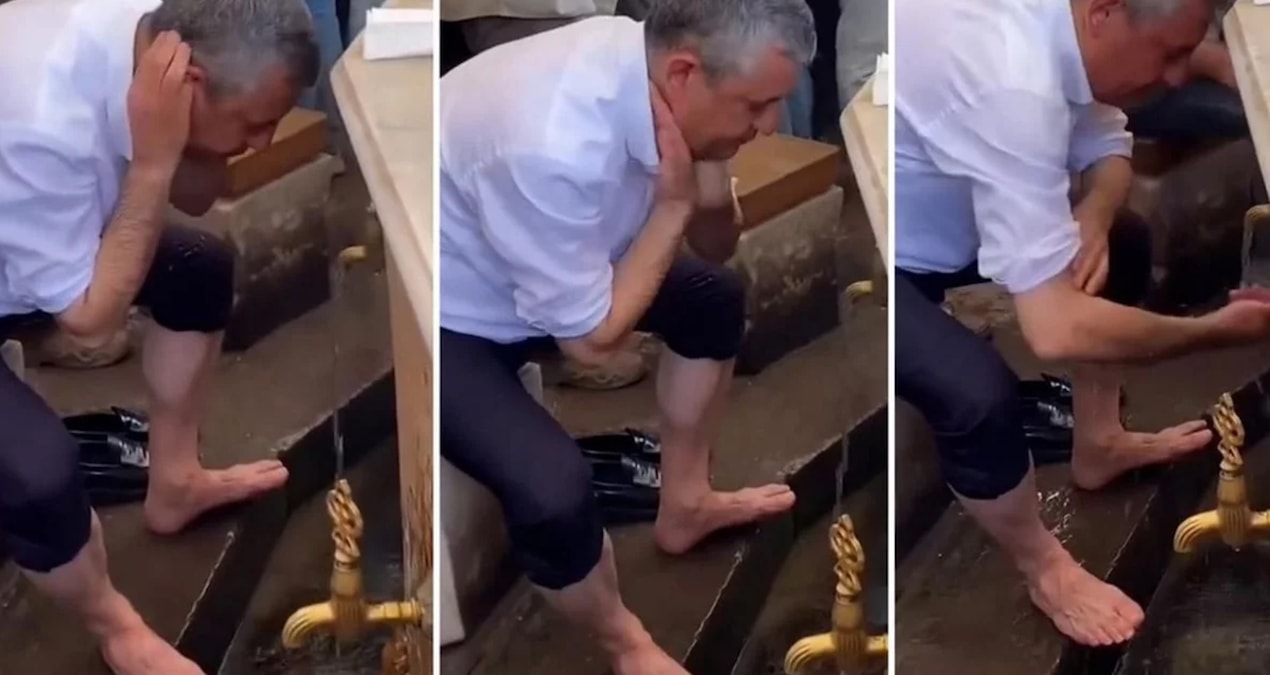Sosyal medyada gündem olmuştu! Özel'in abdest görüntülerinin perde arkası ortaya çıktı