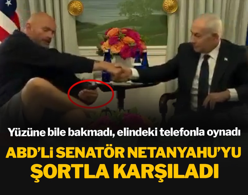 ABD’li senatör Netanyahu’yu şortla karşıladı: Yüzüne bile bakmadı, elindeki telefonla oynadı