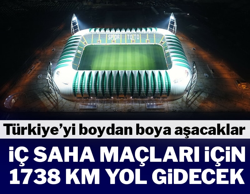 İç saha maçları için 1.738 kilometre yol gidecekler