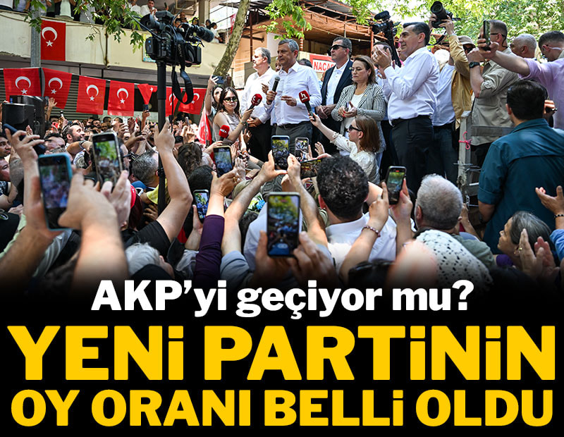 Özel'in kuracağı yeni partinin oy oranı belli oldu!
