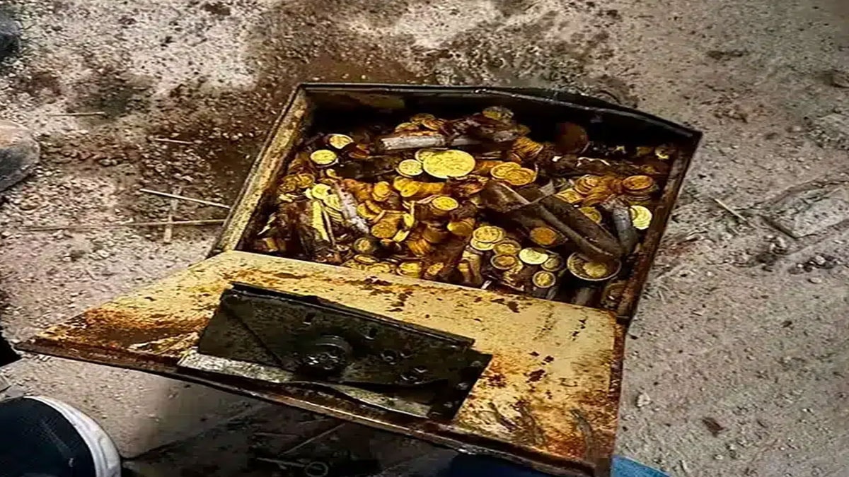 Zeminden sarkan ipi çekince 30 kilo altın buldu 